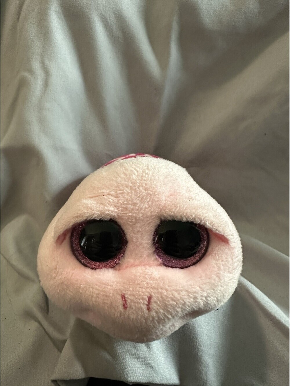 Ty Squish A Boo Shellby Turtle Pink Plush Big Glitter Eyes Stuffed Animal